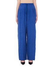 Haider Ackermann Blue Cotton & Linen Trousers 148349